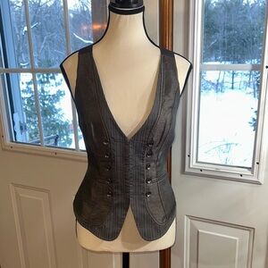 Bebe Grey Striped Vest